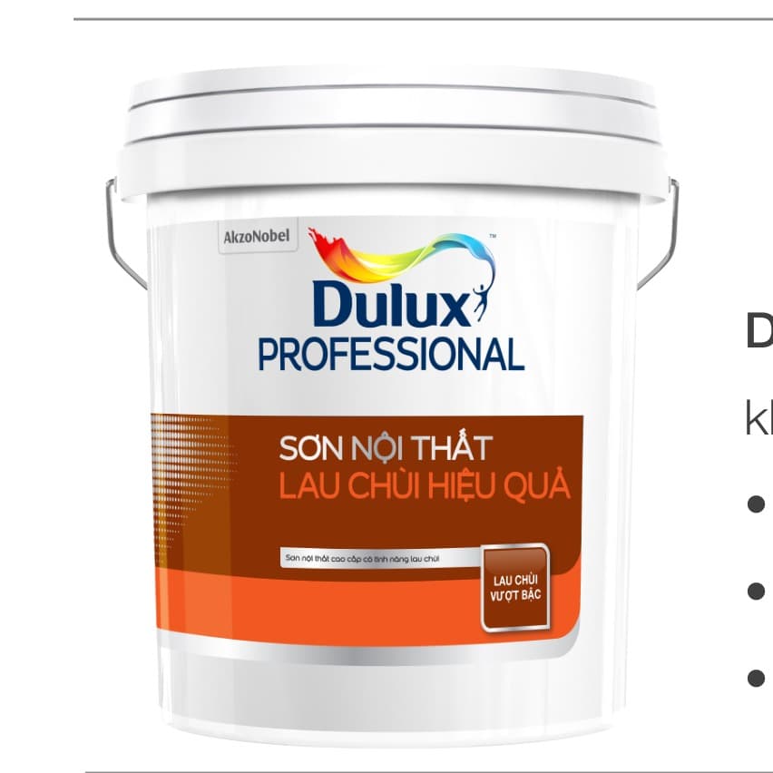 Dulux Sơn nội thất lau chùi hiệu quả
